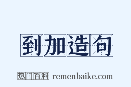 到加造句是什么意思的图片